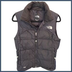 North Face Nuptse 700 Goose Down Puffer Vest Jacket Warm Black Size‎ XS